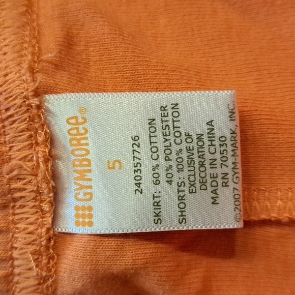Gymboree girls size 5 Outlet orange skirt elastic waist, modesty shirts - Picture 3 of 4